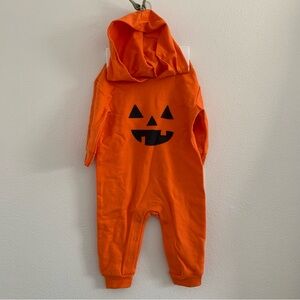 Cat & Jack pumpkin hooded onesie